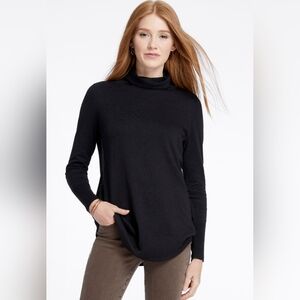 Nic+Zoe Vital Turtleneck Sweater in Black Onyx NEW size medium